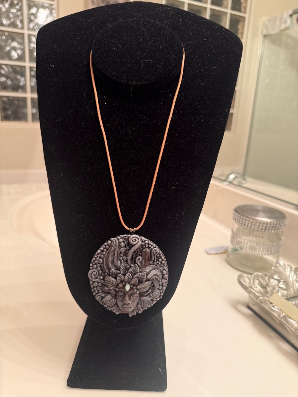 Fairycore Whimsigoth Goddess Necklace Handmade Polymer Clay Quartz Pendant